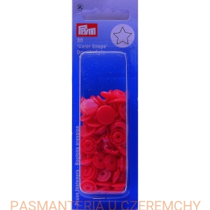 napy plastikowe gwiazdki czerwone PRYM 393 238 /zatrzaski/