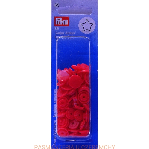  zatrzaski - napy plastikowe gwiazdki czerwone PRYM 393 238