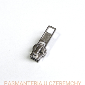 suwak zamkowy dolny do zamków metalowych VT10 rozdzielczych dwusuwakowych - kolor srebrny
