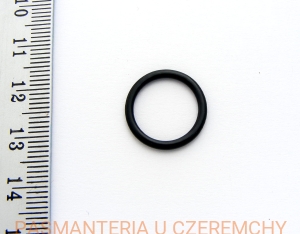 kółko bieliźniarskie metalowe 14 mm,  lakierowane, czarne