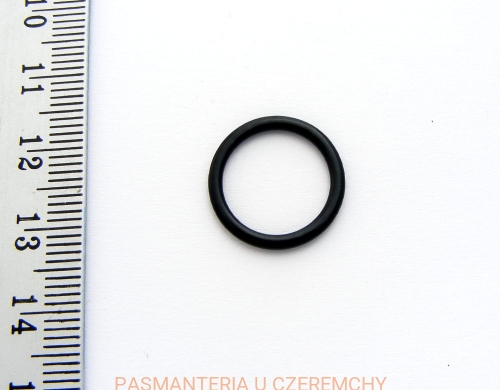 kółko bieliźniarskie metalowe, lakierowane, 14 mm, czarne