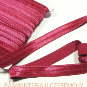 guma łamana 16 mm ciemnoczerwona /lamówka elastyczna, lamówka gumowa, czerwona/ 