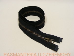 zamek 55 cm czarny rozdzielczy metalowy VT10 mosiądz oksydowany