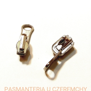 suwak zamkowy obrotowy /dwustronny/ do zamków plastikowych /spirala 5/ nikiel