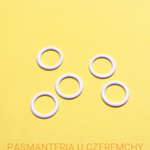 kółko bieliźniarskie 11 mm metalowe, lakierowane, białe