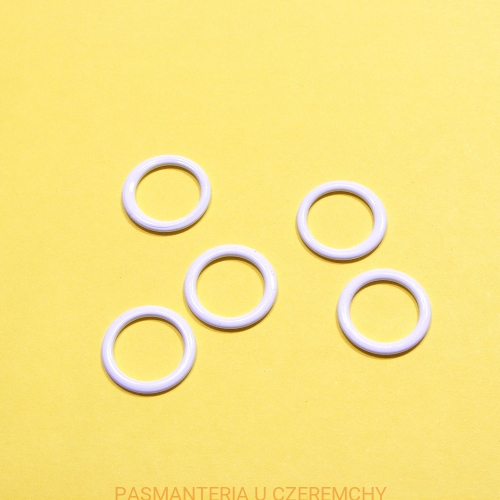 kółko bieliźniarskie 11 mm metalowe, lakierowane, białe