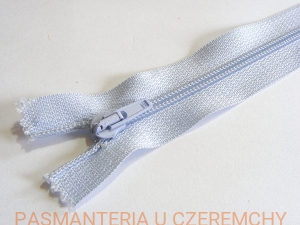 zamek 18 cm jasnoniebieski ALPHA nierozdzielczy spirala rozm. 5