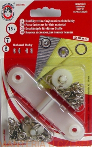 napy springi 10 mm srebrne  bezniklowe do nabijania Roland Baby Koh-I-Noor 
