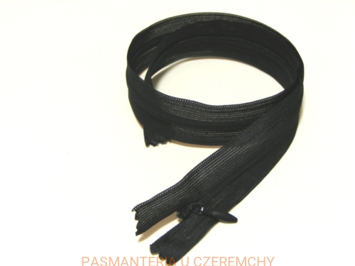 zamek 50 cm czarny nierozdzielczy kryty 