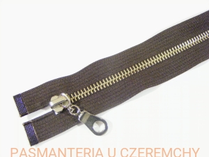 zamek 60 cm ciemnobrązowy rozdzielczy metalowy VT10 nikiel /brązowy/