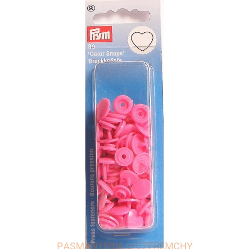  zatrzaski - napy plastikowe serduszka różowe PRYM 393 347