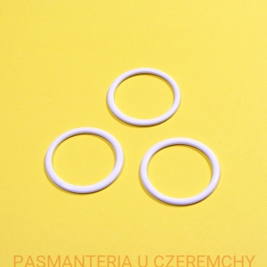 kółko bieliźniarskie 20 mm metalowe, lakierowane, białe