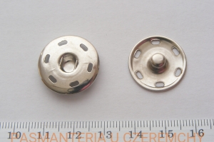 zatrzaski metalowe 21 mm - kolor srebrny