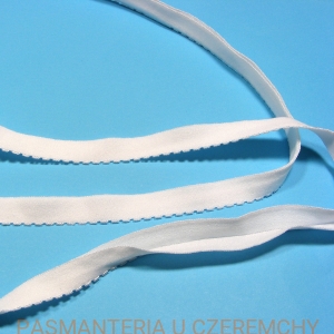 guma łamana 11 mm biała bieliźniarska