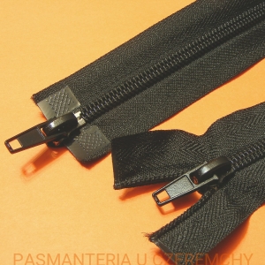 zamek 120 cm czarny rozdzielczy dwusuwakowy spirala 5