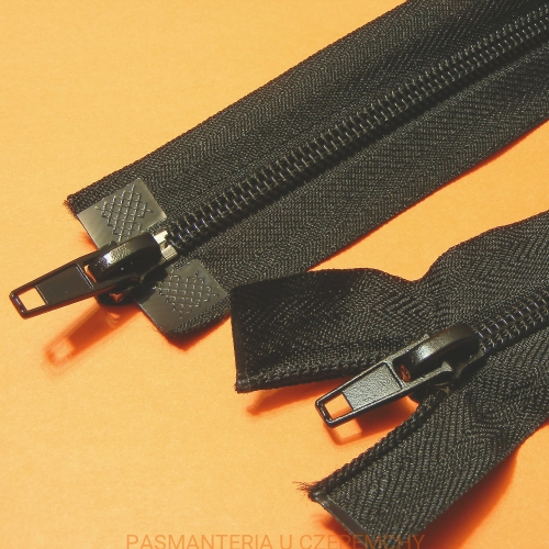 zamek 120 cm rozdzielczy dwusuwakowy spirala 5 czarny