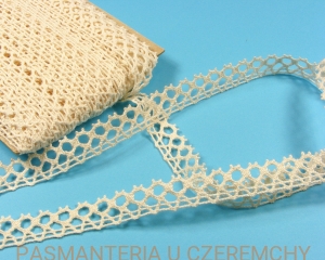 koronka bawełniana 14 mm ecru  