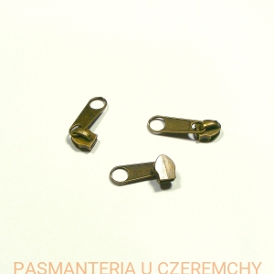 suwak zamkowy 5 mm mosiądz oksydowany