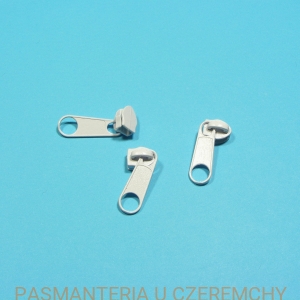 suwak zamkowy 5 mm biały /off-white/