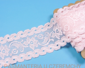 koronka elastyczna 70 mm różowa