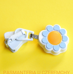suwak zamkowy  kostka 5 z dekoracyjną przywieszką - kwiatek