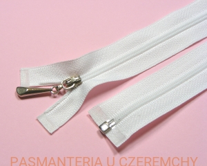 zamek 100 cm biały rozdzielczy plastikowy spirala rozm. 3 