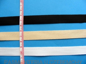 taśma 16 mm biała tkana /jodełka/ 
