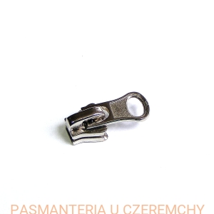 suwak zamkowy dolny do zamków kostkowych /kostka rozm. 5/ rozdzielczych dwusuwakowych - kolor srebrny