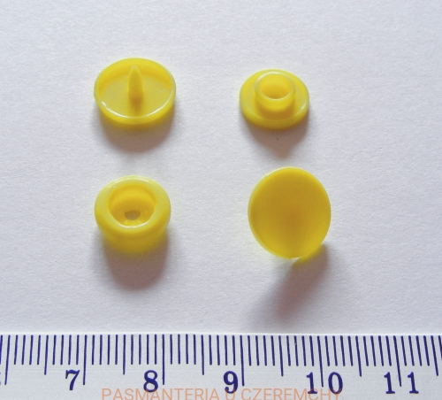 zatrzaski - napy plastikowe żółte rozm. 18