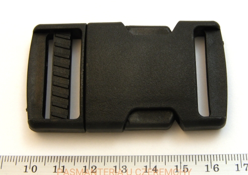  klamra plastikowa "trójząb" czarna 25 mm 
