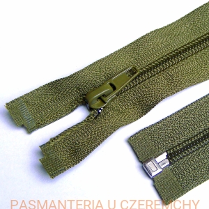 zamek 150 cm khaki rozdzielczy plastikowy spirala rozm. 5
