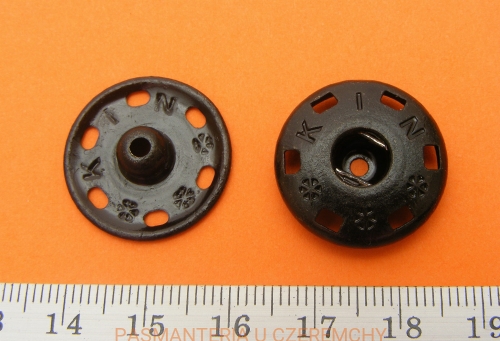 zatrzaski metalowe 21 mm czarne