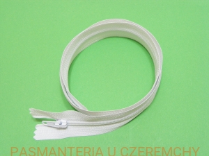 zamek 50 cm biały nierozdzielczy spirala rozm.3