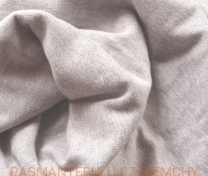 dzianina ściągaczowa jasnoszary melanż 1x1 /szara, ściągacz gładki, szary/