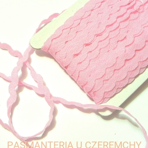 taśma ząbki jasnoróżowa wiskozowa  /różowa, zygzak/