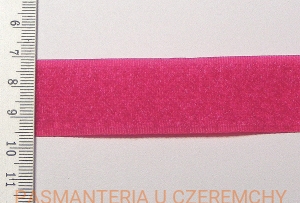 taśma rzepowa /rzep/ 25 mm intensywnie różowa