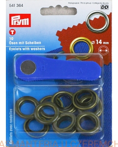 oczka - nity oczkowe 14 mm mosiądz oksydowany PRYM 541 364 