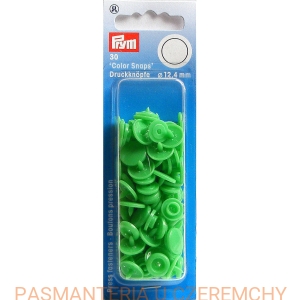 napy plastikowe okrągłe zielone PRYM 393 114 /zatrzaski/