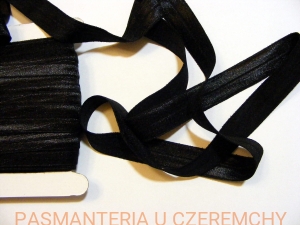guma łamana 20 mm czarna /lamówka elastyczna, lamówka gumowa/ 