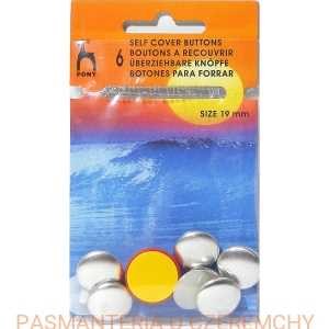 guziki do samodzielnego obciągania materiałem /oblekania/ PONY śr. 19 mm