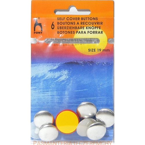 guziki do samodzielnego obciągania materiałem /oblekania/ PONY śr. 19 mm