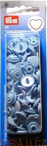 napy plastikowe serduszka niebieskie PRYM 393 320 /zatrzaski/