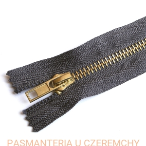 zamek 14 cm ciemnoszary VT10 metalowy, mosiądz, nierozdzielczy /szary/